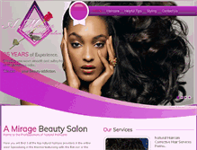 Tablet Screenshot of amiragebeautysalon.com